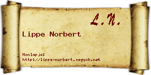 Lippe Norbert névjegykártya